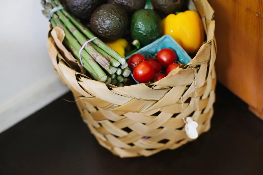 A basket of fresh produce